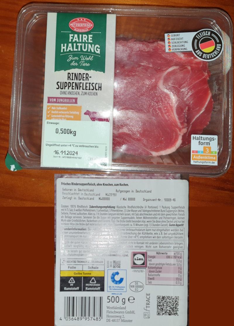 Soup - Suppenfleisch - βοδινό για σούπα