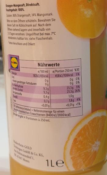 Orange, Mango Juice - Direktsaft 2