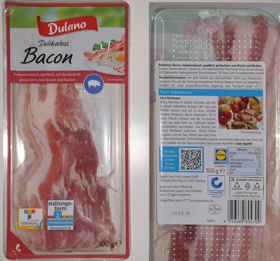 Bacon - Dulano 100gr