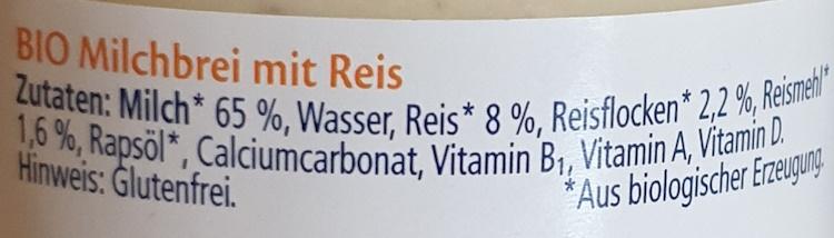 Bio Milchbrei mit Reis 3