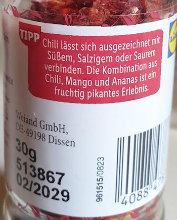 Chiliflocken in Glasbehälter 3