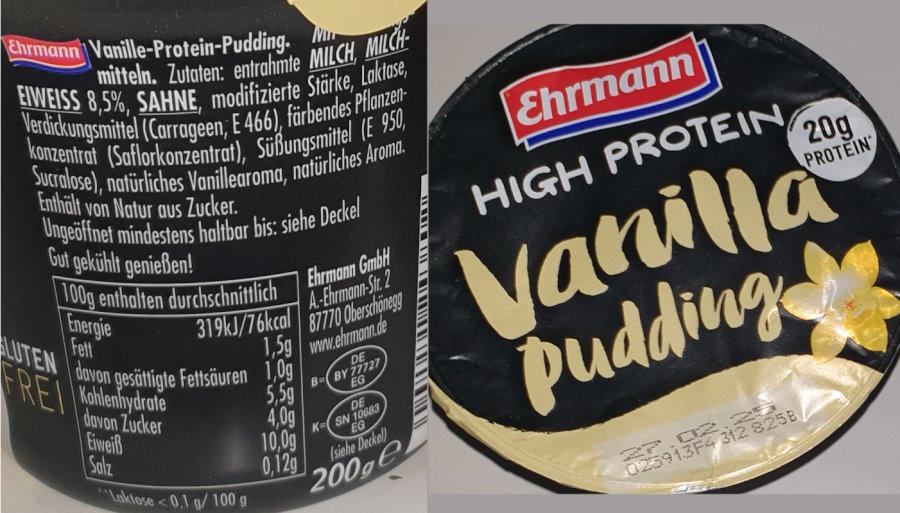 HighProtein Vanilla Pudding - Ehrmann 2