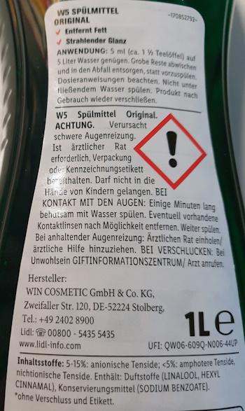 W5 Spülmittel Original 2