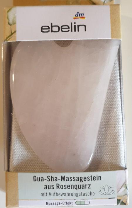 Gua-Sha Massagestein aus Rosenquarz, Ebelin