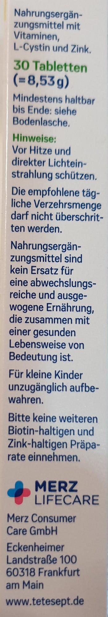 Biotin, Zink, Folsäure 3
