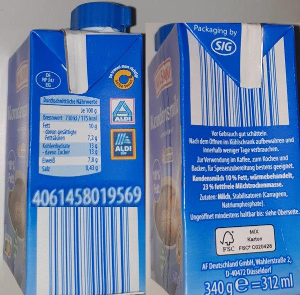 Kondensmilch 10% Fett - 340gr 2