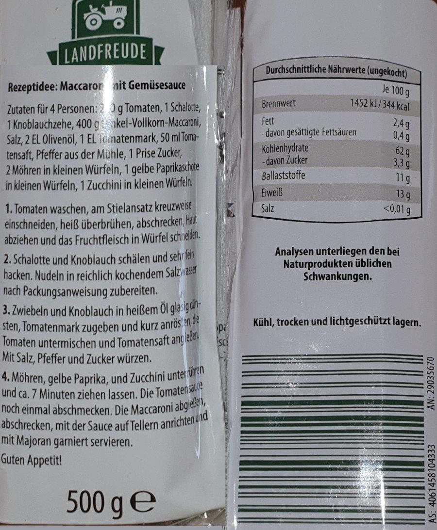 Dinkel Pasta - Landfreude - Wholegrain spelt 2