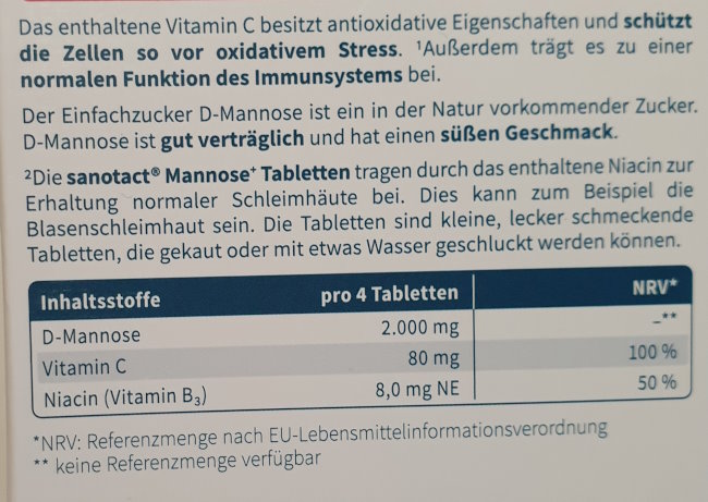 Mannose tablets 4