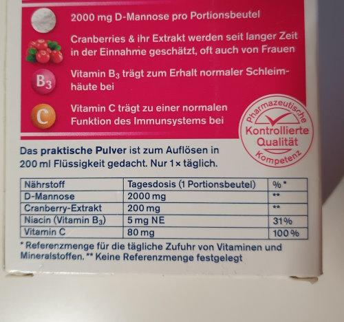 Mannose plus Cranberry, Femi Complex, TETESEPT 2
