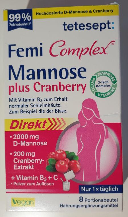 Mannose plus Cranberry, Femi Complex, TETESEPT