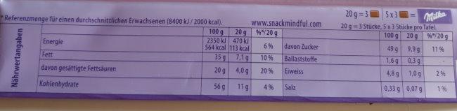 Milka 100gr Class 2