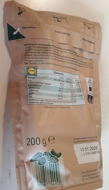 Mix - Cashew 50%, Cranberries 50% 4