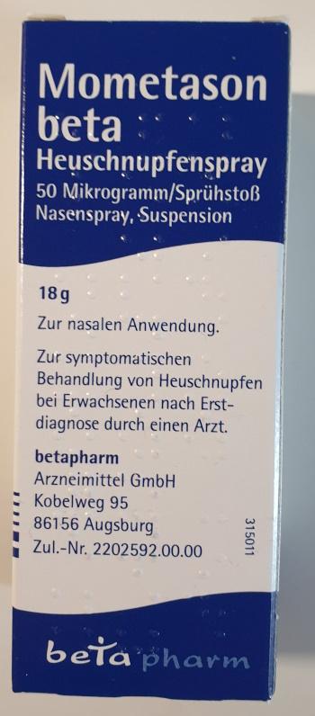 Mometason beta - Heuschnupfenspray