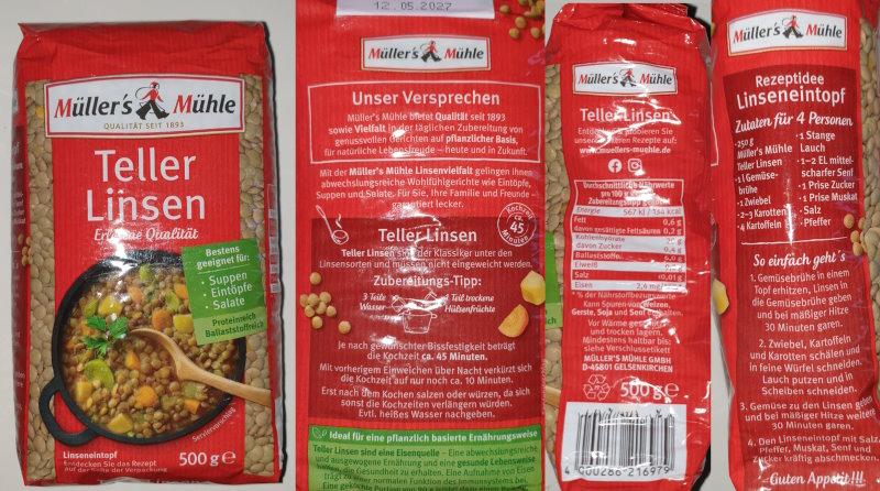 Φακές μεσαίες - Teller Linsen / Müllers Mühle