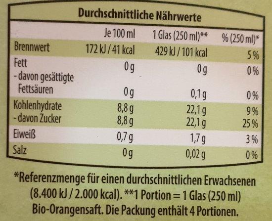 Orangensaft direkt bio 2