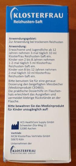 Reizhusten Saft - Klosterfrau 3