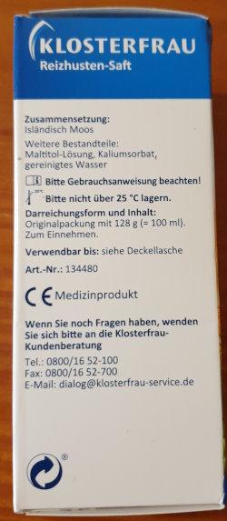Reizhusten Saft - Klosterfrau 4