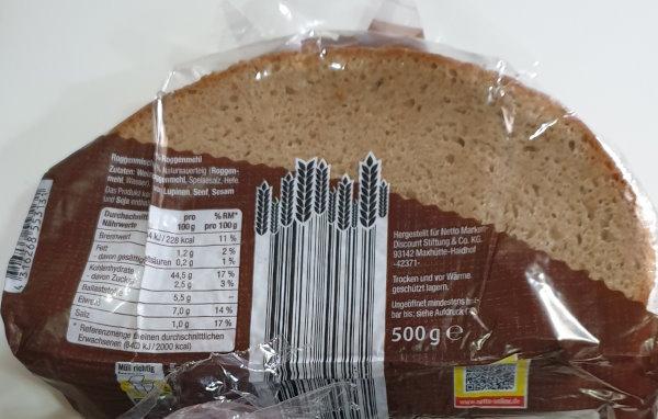 Roggenmischbrot Korn Mühle 500g 2