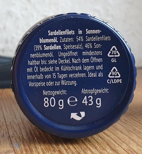Anchovies Sardines Sardellen in glass bottle 3