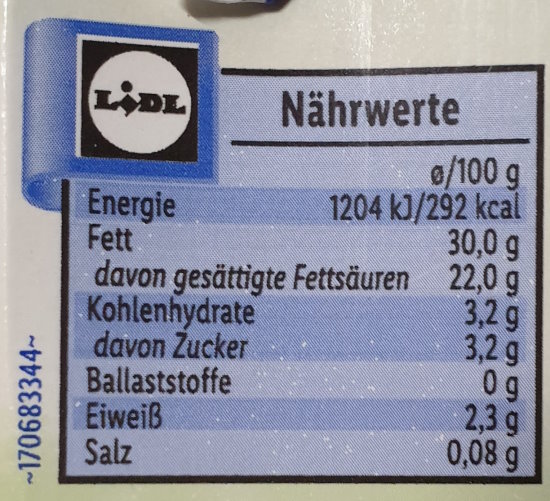 Schlagsahne - mind. 30% Fett 3