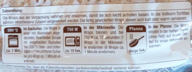 Tortilla Vollkorn Wraps - Korn Mühle 4