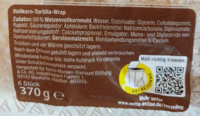 Tortilla Vollkorn Wraps - Korn Mühle 2
