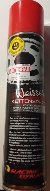 Weisses Kettenspray