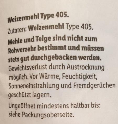 Weizenmehl Type 405 3