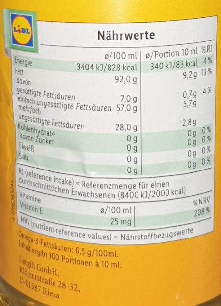 Rapsöl - canola oil