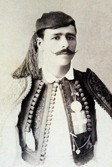 Photo of Spyros Louis in 1896. The marathon winner in the 1896 Olympics