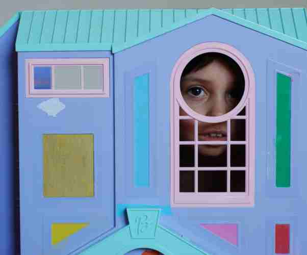 toy house with child