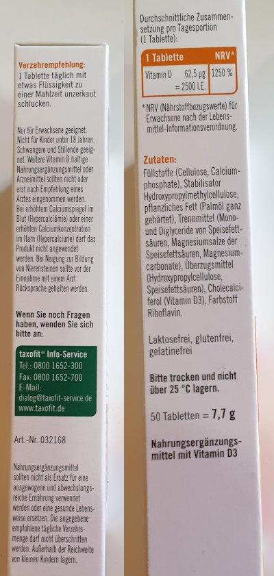D3 tablets 62,5 μg 2